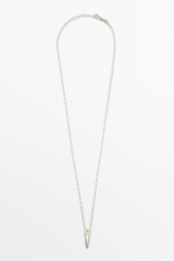 Massimo Dutti Колье с подвеской-амфорой, серебряный