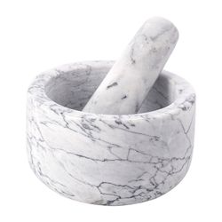 Ступка Marm, 12,7х7,6 см, белый мрамор