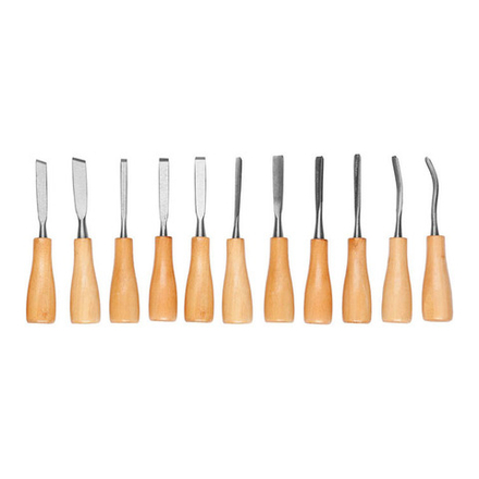 Стамески DEXX, фигурные "MINI" в наборе, 11 шт.