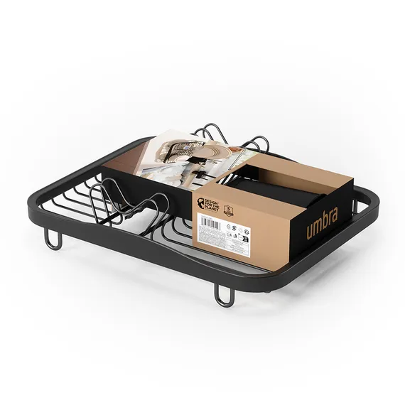 Сушилка для посуды sinkin, 28х14х35,5 см, черная