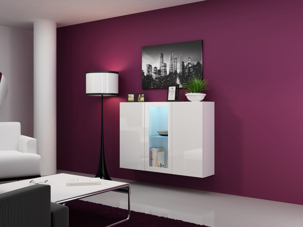 Комод Виго МДФ (белый) 120*38*90 см, Белый, Белый Фасадный   Фиеста