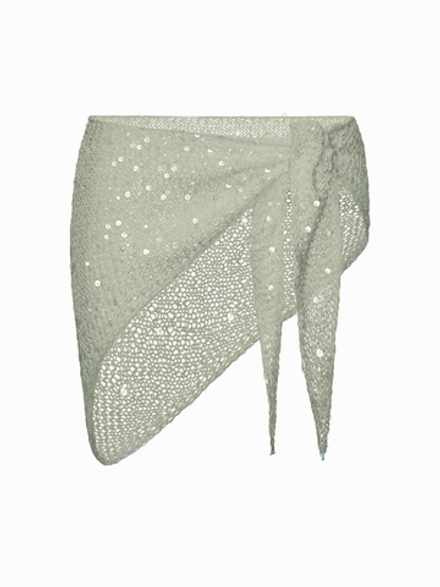 Вязаный платок Matcha зеленый