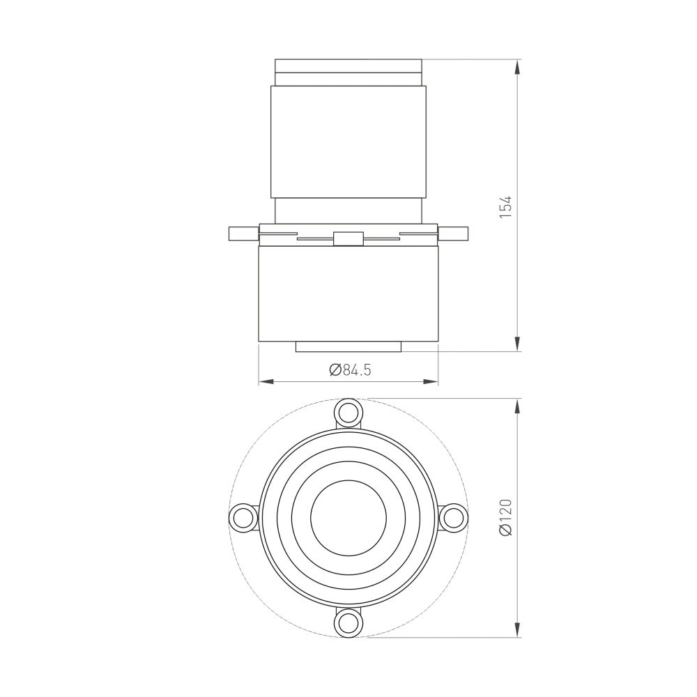 Насадка кадрирующая LGD-CROPLENS-R85 (WH) (Arlight, Металл) 046747