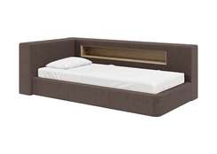 Диван-кровать Cube c нишей L (шоколад, твид)