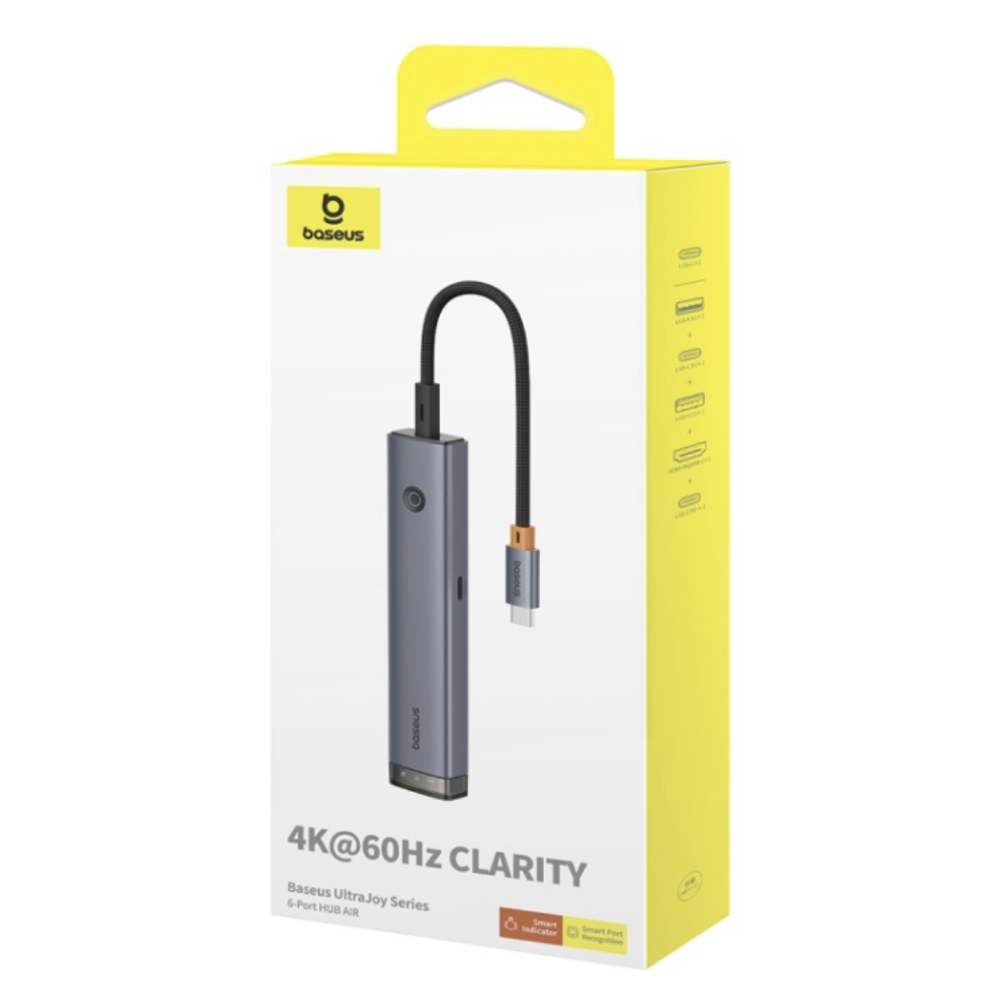 Адаптер Type-C Baseus Clarity (Type-C, 3xUSB3.0, USB2.0, HDMI) (BS-OH166)