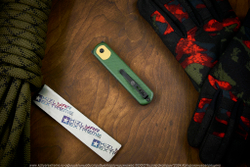 Нож Vosteed Corgi сталь 14C28N Black Stonewash рукоять Green Micarta