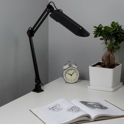 Настольный светильник ЭРА NL-201-G23-11W-BK с лампой PL на струбцине черный