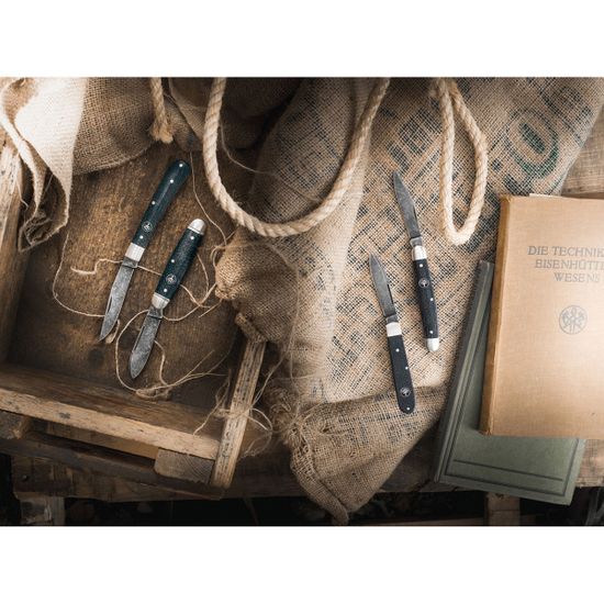 Складной нож Boker 114985 Stockman Burlap c клинком из стали O-1 Tool Steel, рукоять микарта / нейзильбер