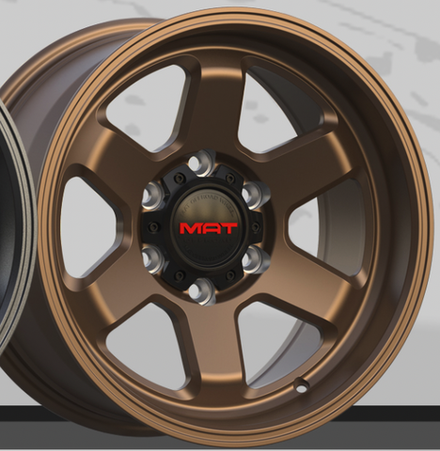Диск колёсный кованый MAT offroad VB7837 R17 8,0 ET0 Matte Bronze