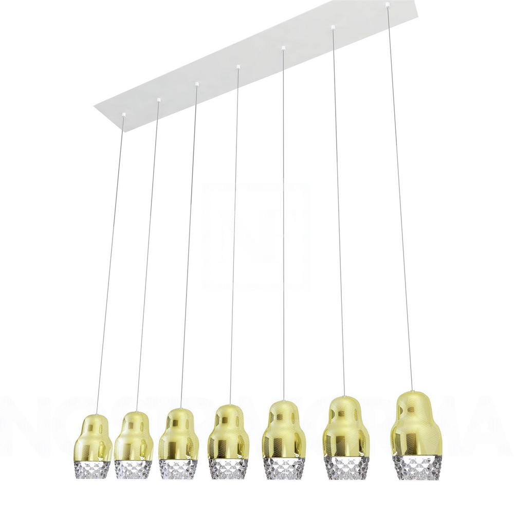 Pendant design lamp  FEDORA 7 by AXO LIGHT  (Gold)