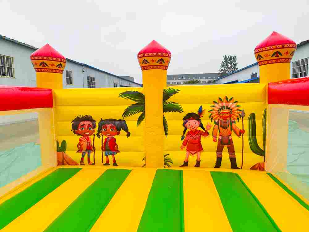 Надувной коммерческий батут "Индейцы", 6*5*2,5 м