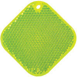 Светоотражатель «Квадрат», неон-желтый