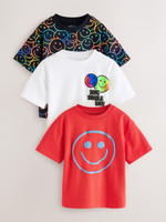 Футболка для мальчика Next E63-188, 3 шт., Черный, Белый, Красный