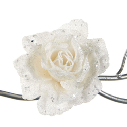 Роза белая на клипсе 0см Goodwiil Rose On Clip белая