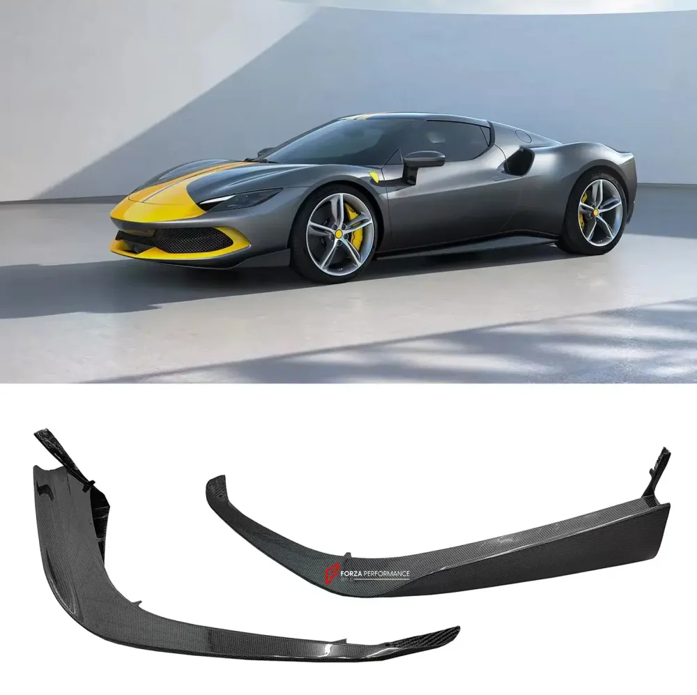 Карбоновые передние сплиттеры на замену для Ferrari 296 GTB 2021+ Феррари
