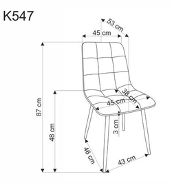 Стул HALMAR K547 черный/черный