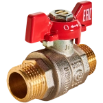 RBV-0007-2410215 ROMMER Кран шаровой, НР/НР, ручка бабочка 1/2