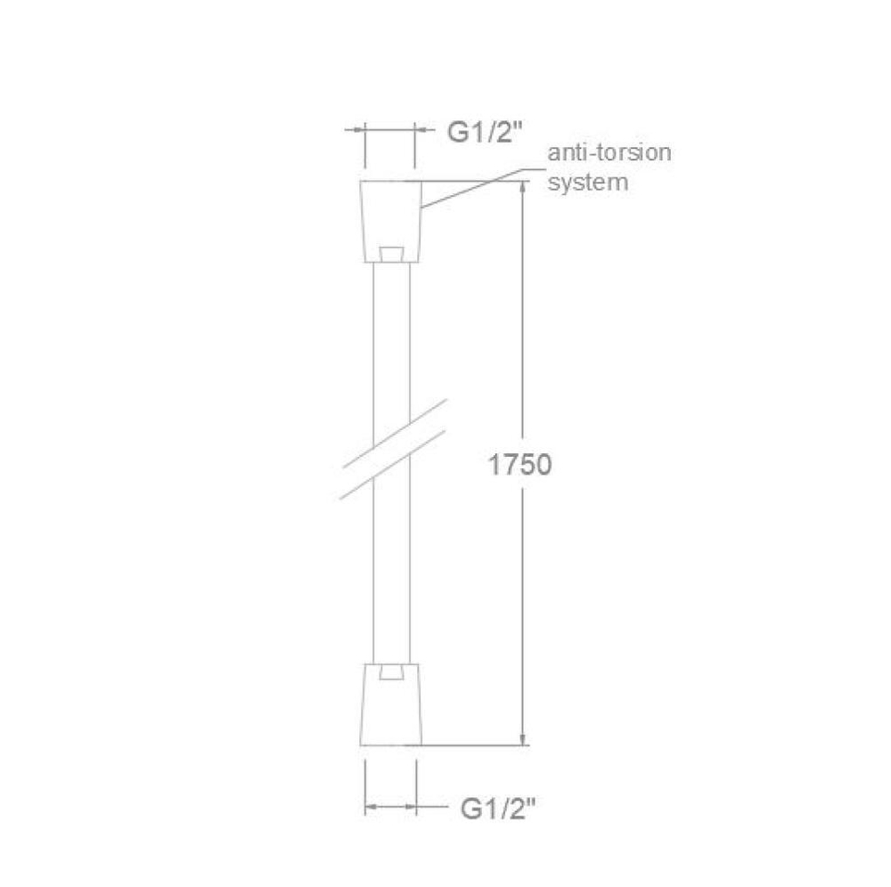 Шланг душевой 1,75м в ПВХ оплётке с шарниром 2475CCUC медь