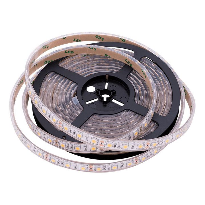 Светодиодная влагозащищенная лента SWG 14,4W/m 60Led/m 5050SMD теплый белый 5M SWG560-12-14.4-WW-68-M 009269