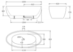 Акриловая ванна BelBagno 169x82 BB69-1700-W0 без гидромассажа