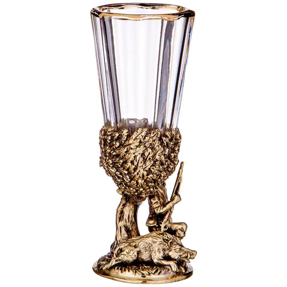 НАБОР ИЗ 2-Х ЛАФИТНИКОВ ДЛЯ ВОДКИ "ОХОТА" 50 МЛ (КОР=1НАБОР.)