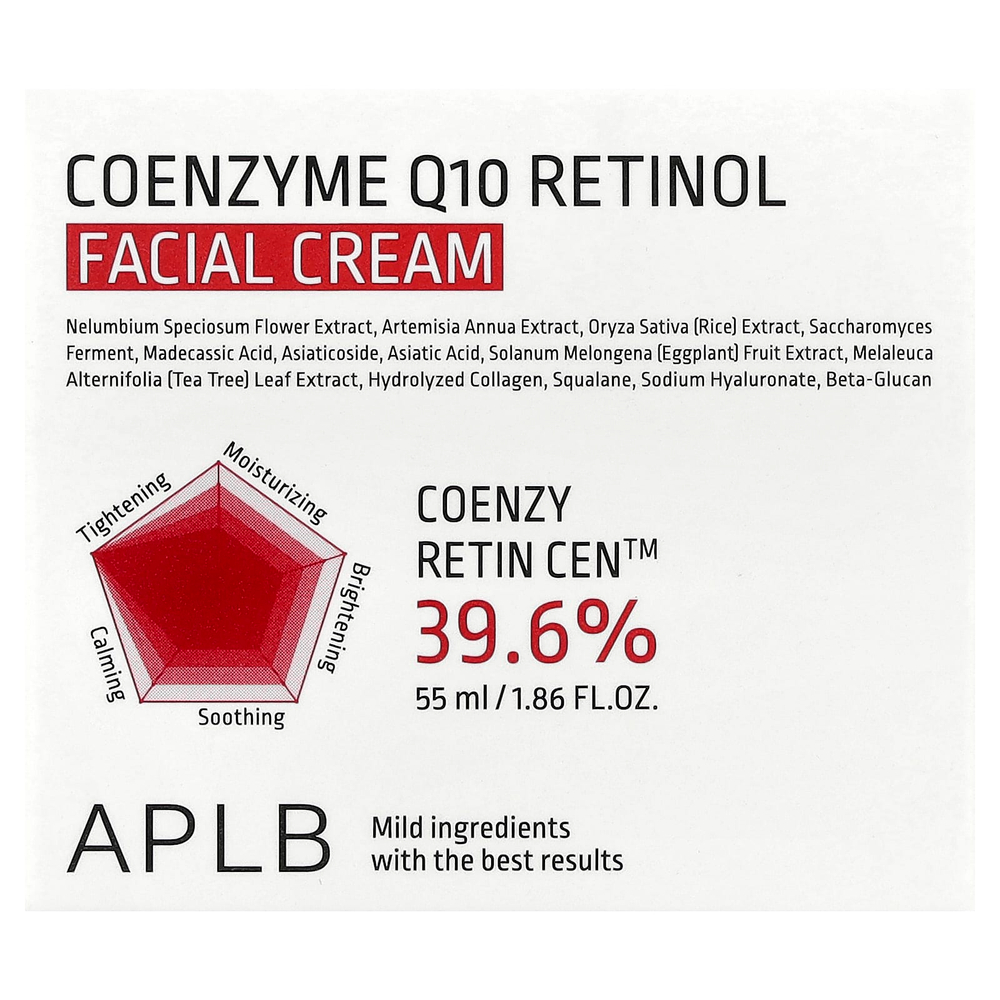 APLB, Крем для лица с коэнзимом Q10 и ретинолом, 55 мл (1,86 жидк. Унции)