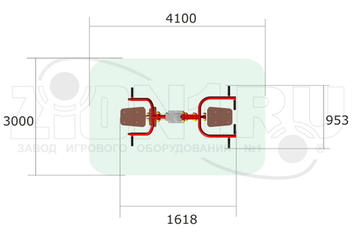 Уличный тренажер «Жим и верхняя тяга»