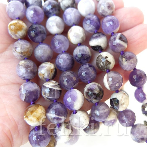 лариат Виолетта из аметиста