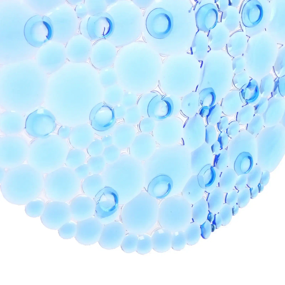 Коврик в ванну 64х33"Галька» синий