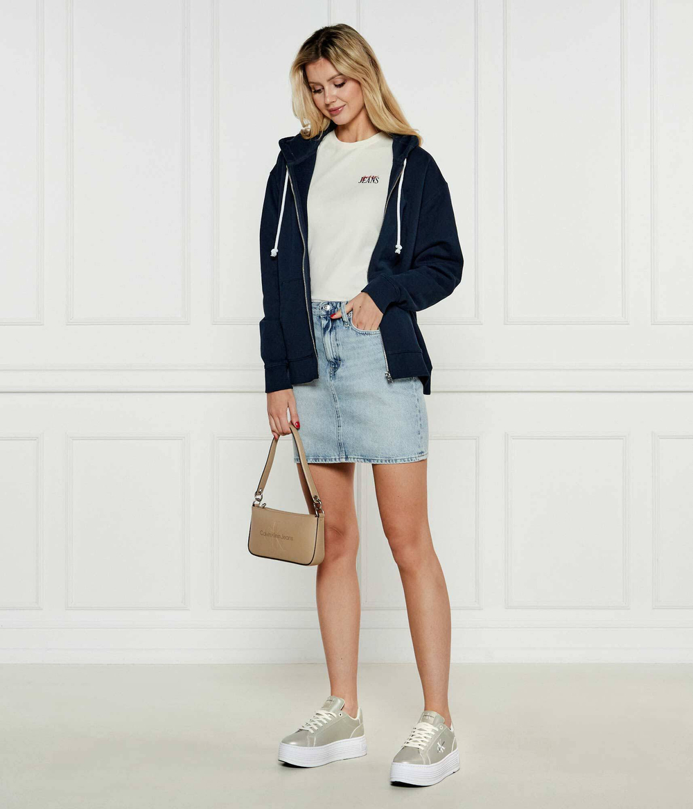 Кожаные кроссовки CALVIN KLEIN JEANS - экрю(YW0YW01464)