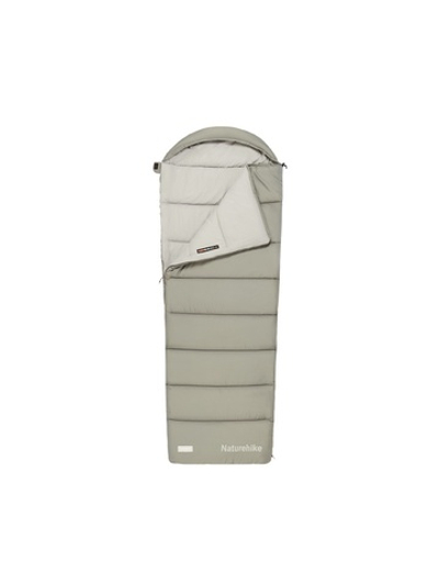 Спальный мешок Naturehike CNK2350WS023 MS300 с капюшоном, зеленый, молния справа
