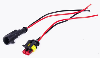 Разъем 2конт папа+мама ГЕРМЕТИЧНЫЙ с проводами SQ-925+926