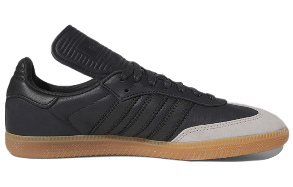 Pharrell Williams x adidas originals Samba'humanrace' leather non-slip wear-resistant lightweight low-top sneakers black