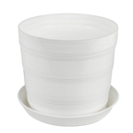 Кашпо "Классик" с поддоном 1,2 л (цвет белый)