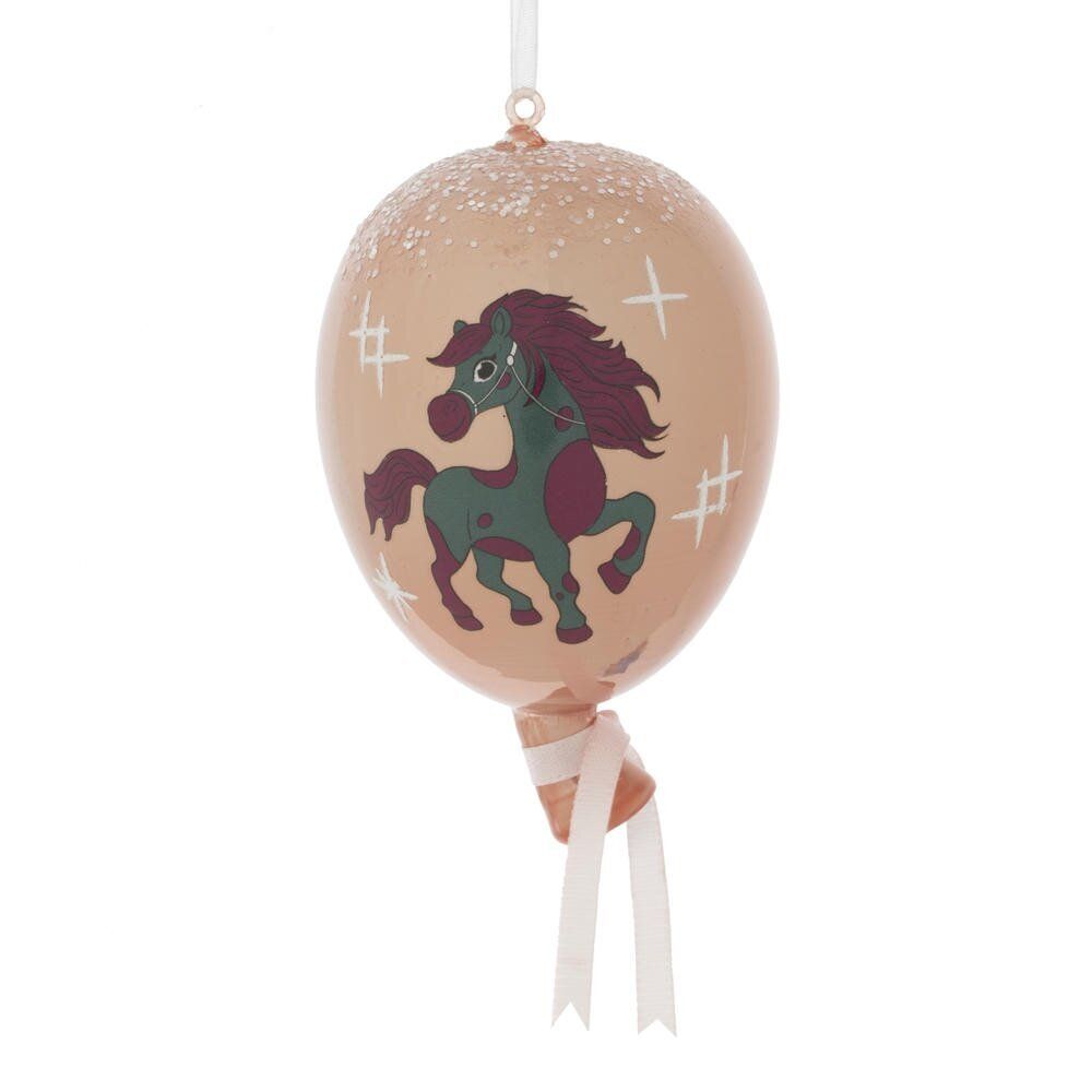 GAEM Украшение новогоднее "Воздушный шарик с лошадкой", L7 W7 H11 см
