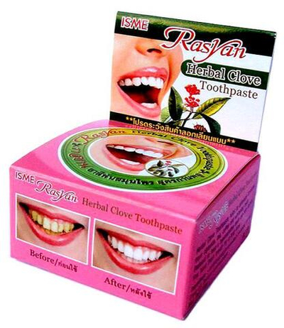 Зубная паста отбеливающая травяная с экстрактом гвоздики 25 г ISME Rasyan Herbal Clove Toothpaste