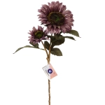 Искусственные цветы «FLOWERS GLAMOUR» 63см Подсолнухи 2 цветка лиловые