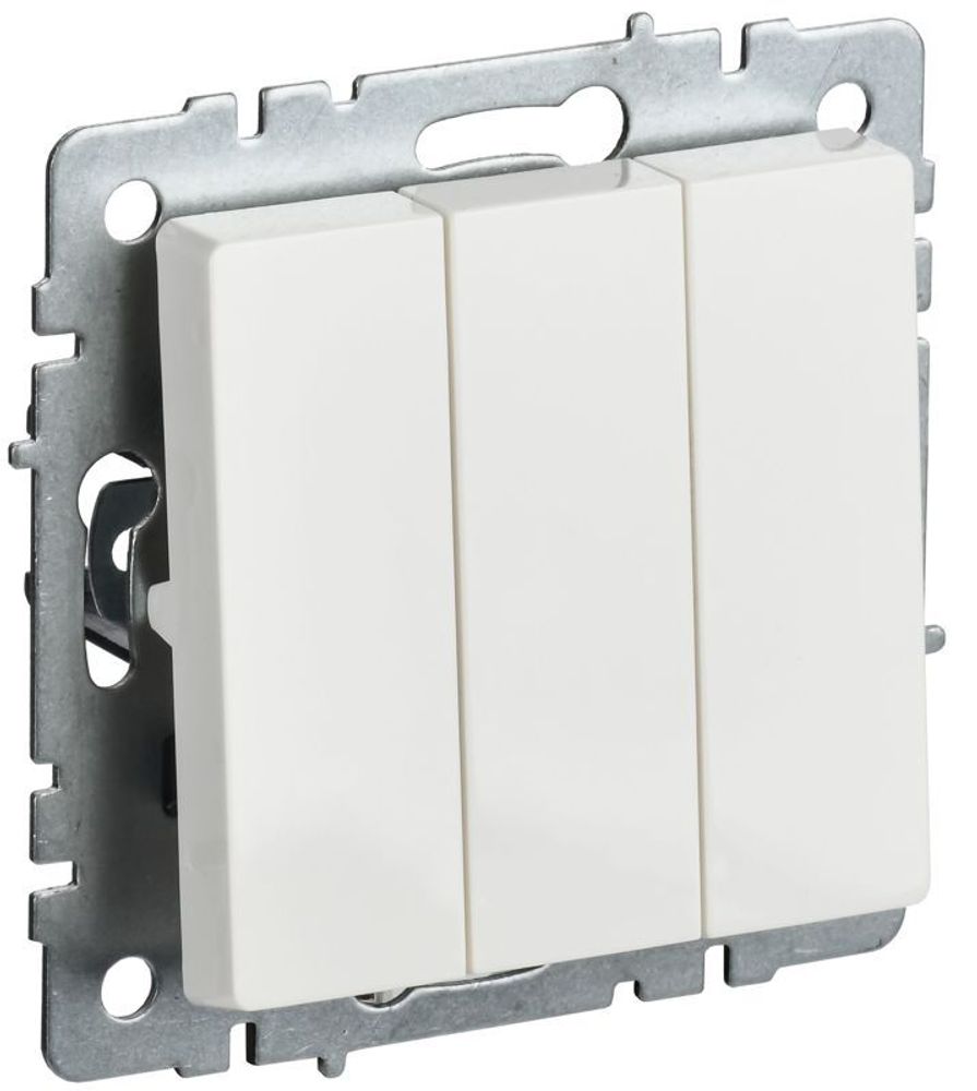 Выключатель 3-кл. Brite 10А ВС10-3-0-БрБ механизм бел. IEK BR-V30-0-10-K01-PRO