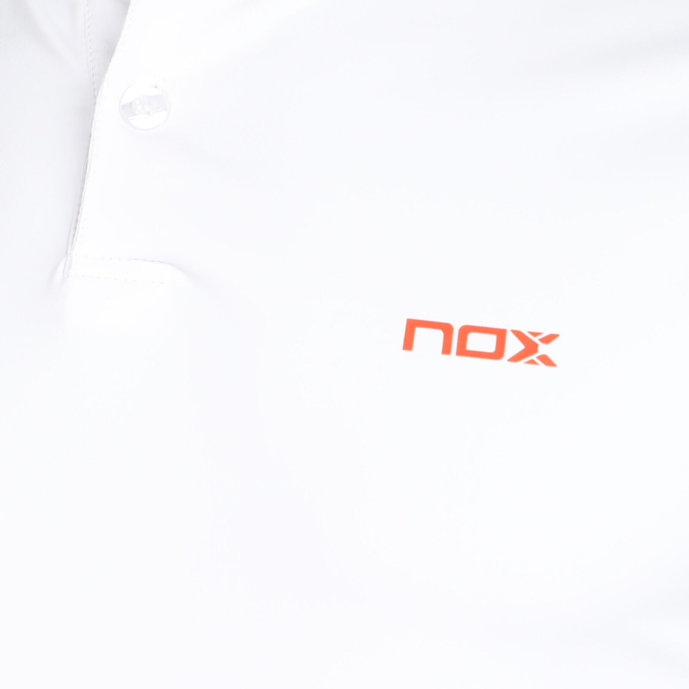 Мужское теннисное поло NOX Team Polo Regular Polo Men - White, Orange
