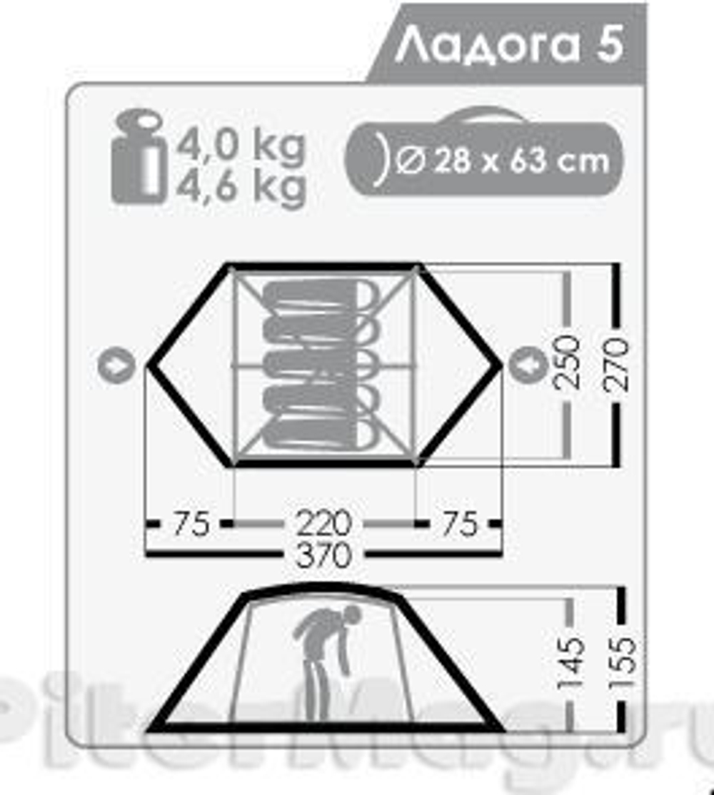 Палатка Нормал Ладога 5