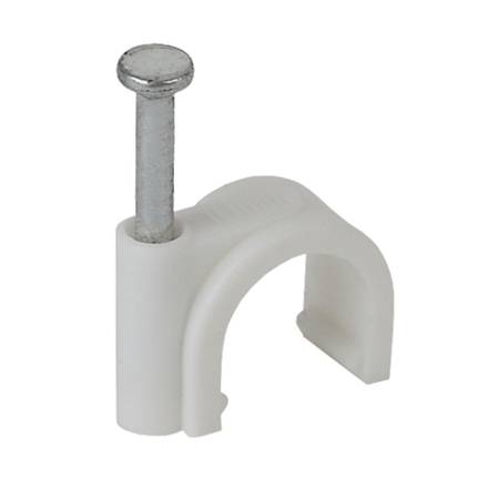 Скоба пластиковая ЭРА SK-4 4мм круглая пластиковая 50 шт