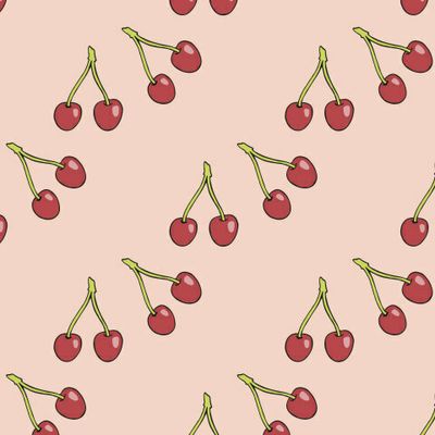 вишня на бежевом фоне