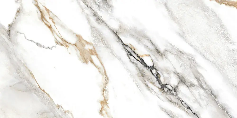 Керамогранит Alma Ceramica GFA114ARS04R Arabesco 114x57 серый / белый сахарный под мрамор