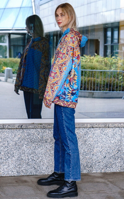 Худи "Танец тигра с драконом", по мотивам традиционного вьетнамского лубка