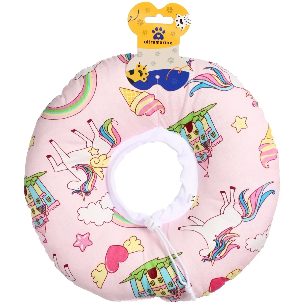 Воротник ветеринарный на кулиске «ЛЮБИМЫЙ БРО», для принцессы, р M, окружность шеи 17-27см (лейбл)