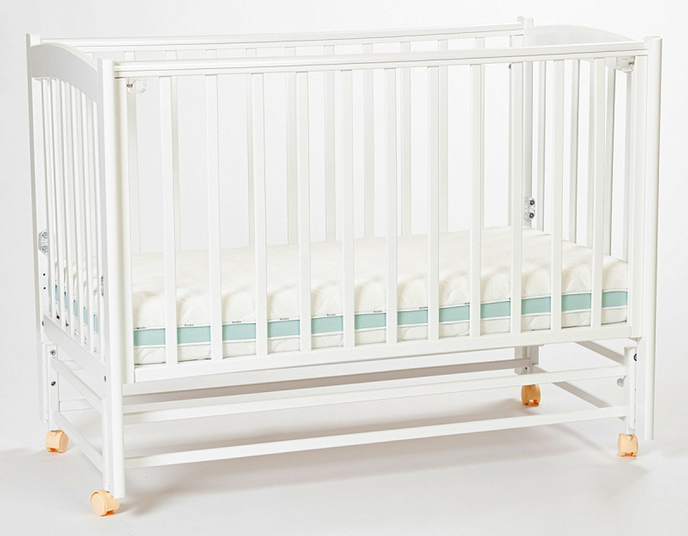 Детская кроватка Mr Sandman Pocket Base маятник продольный 01 Белый