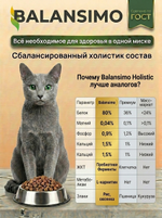 Сухой корм для стерилизованных кошек и кастрированных котов холистик Balansimo Holistic Sterilized Adult Cat индейка с ягодами 2кг