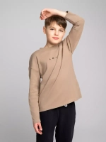 Бежевый лонгслив оверсайз для мальчика