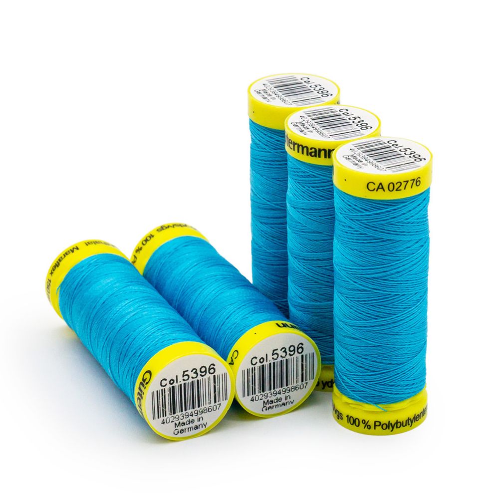 Нитки для трикотажа Gutermann Maraflex 120 (150 метров), 5 кат. | 5396 неоновый голубой