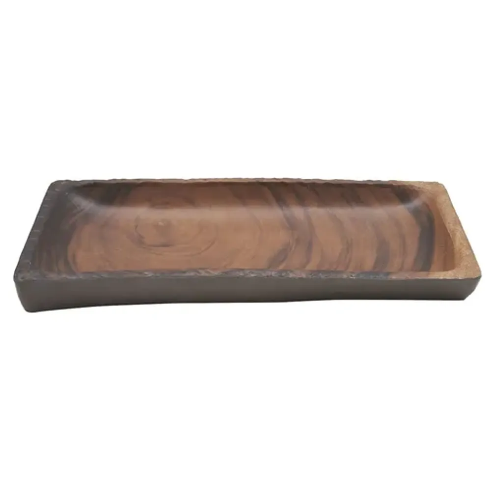 Блюдо 41*18*4 см прямоуг. African Wood пластик меламин P.L. Proff Cuisine